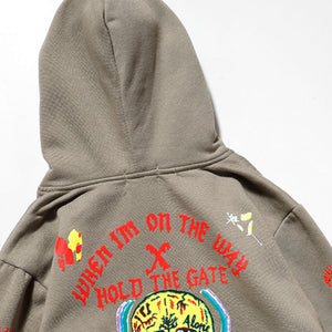 Skeleton Fleece Y2k hoodie