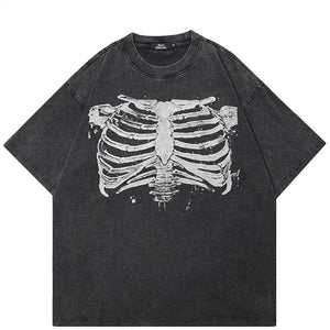 Skeleton Graphic Y2K T Shirt