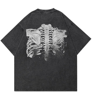 Skeleton Graphic Y2K T Shirt