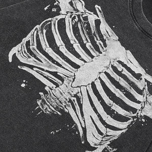 Skeleton Graphic Y2K T Shirt