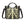 Black tote bag with a pale skeleton ribcage print and a detachable shoulder strap