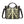 Black tote bag with a pale skeleton ribcage print and a detachable shoulder strap