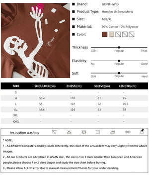 Skeleton Y2k hoodie