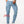Light blue stretch denim cargo jeans, front view with flap thigh pockets, marked 2PCS for the pair pack
