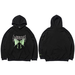 Skull Butterfly Y2k Hoodie