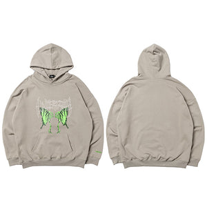 Skull Butterfly Y2k Hoodie