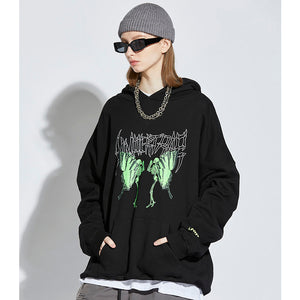 Skull Butterfly Y2k Hoodie