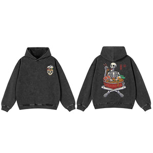 Skull Graphic Y2k Hoodie