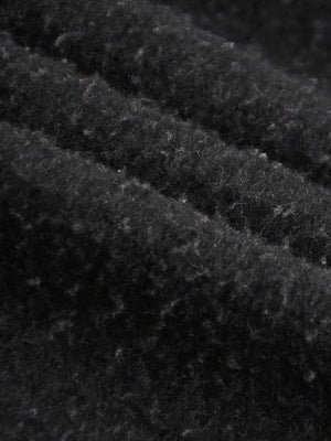 Brushed inner side of the Skull Hoodie Y2K Washed Black, soft looped pile made for autumn and winter