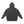 Back of the Skull Hoodie Y2K Washed Black laid flat, plain faded fleece with hood and ribbed hem