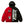 Padded hooded parka with a skeleton patchwork print across the sleeves and body