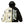 Padded hooded parka with a skeleton patchwork print across the sleeves and body
