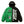 Padded hooded parka with a skeleton patchwork print across the sleeves and body