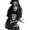 Skull Print Trashy Style Y2K Top