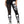 Black skull print techwear leggings for women with mid waist