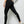 Black skull print techwear leggings for women with mid waist