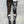 Black skull print techwear leggings for women with mid waist