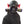 Black skull techwear mask with respirator canisters and red side lights