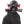 Black skull techwear mask with respirator canisters and red side lights