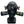 Black skull techwear mask with respirator canisters and red side lights