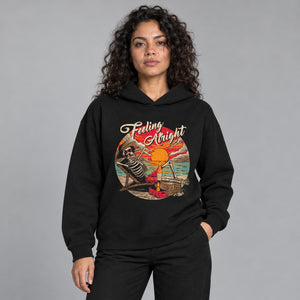 Skull Y2K Hoodie – worn by a woman