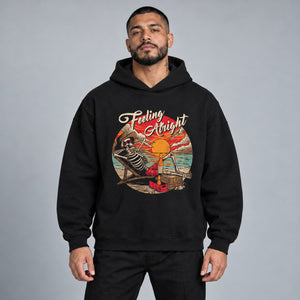 Skull Y2K Hoodie – worn by a man