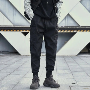 Slant Zipper Pocket Black Pant