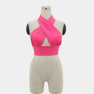 Sleeveless Backless Crop Top