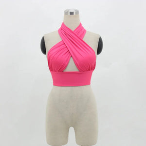 Sleeveless Backless Crop Top