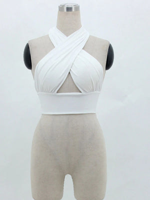 Sleeveless Backless Crop Top