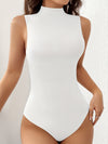Sleeveless Comfortable White Bodysuit