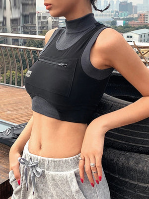 Sleeveless Crop Top Harajuku