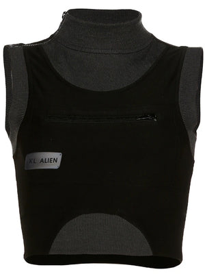 Sleeveless Crop Top Harajuku