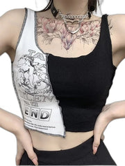 Sleeveless Crop Top Streetwear