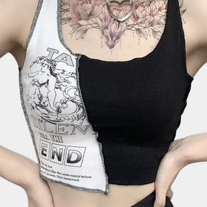 Sleeveless Crop Top Streetwear