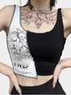 Sleeveless Crop Top Streetwear