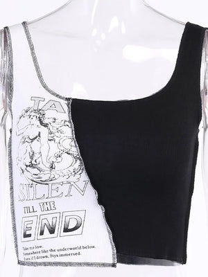 Sleeveless Crop Top Streetwear