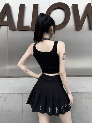 Sleeveless Crop Top Streetwear