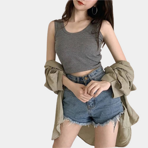 Sleeveless Crop Top Women