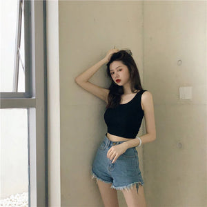 Sleeveless Crop Top Women