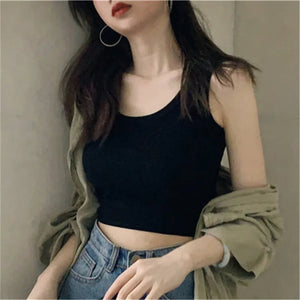 Sleeveless Crop Top Women