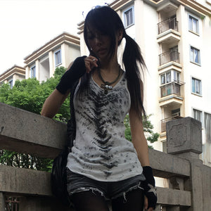 Sleeveless Top Gothic Y2K