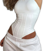Sleeveless White Bodysuit