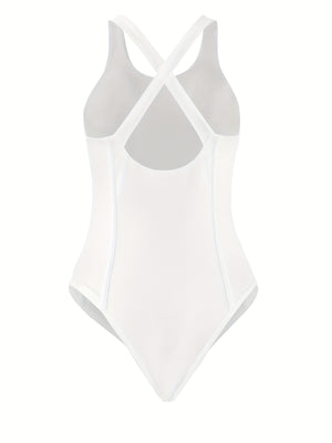 Sleeveless White Bodysuit