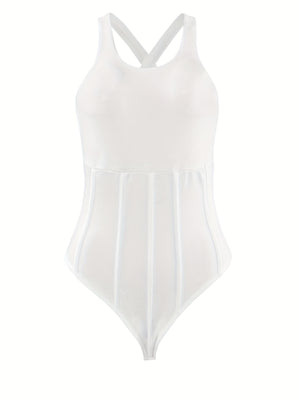 Sleeveless White Bodysuit