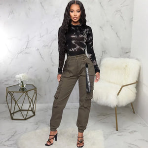 Slim Casual Camo Cargo Pants