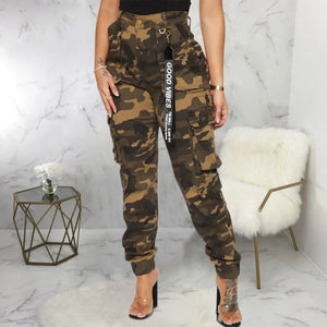 Slim Casual Camo Cargo Pants