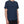 Navy Blue slim fit gym t-shirt in a three-quarter front view on a model, logo near the hem
