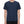 Navy Blue slim fit gym t-shirt worn front view on a white background, with a small logo at the hem