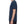 Side view of the Navy Blue slim fit gym t-shirt on a model, showing the close fit and sleeve length